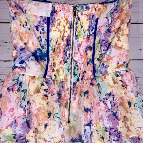 Sugarlips Floral Strapless Peplum Dress - XS - Picture 5 of 5